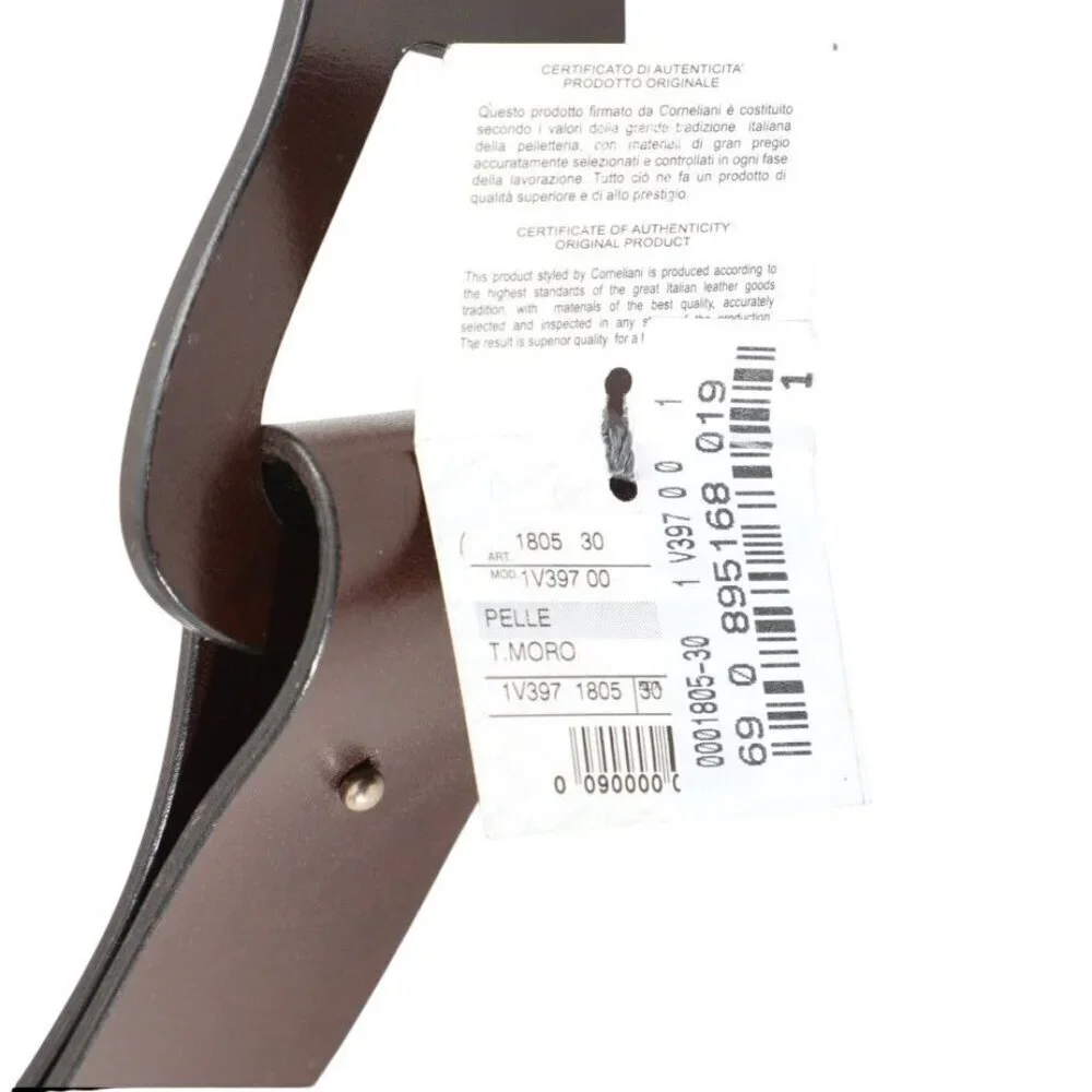NWT Corneliani Women’s Wide Leather Statement Belt US 30 IT 75 Brown MSRP $395